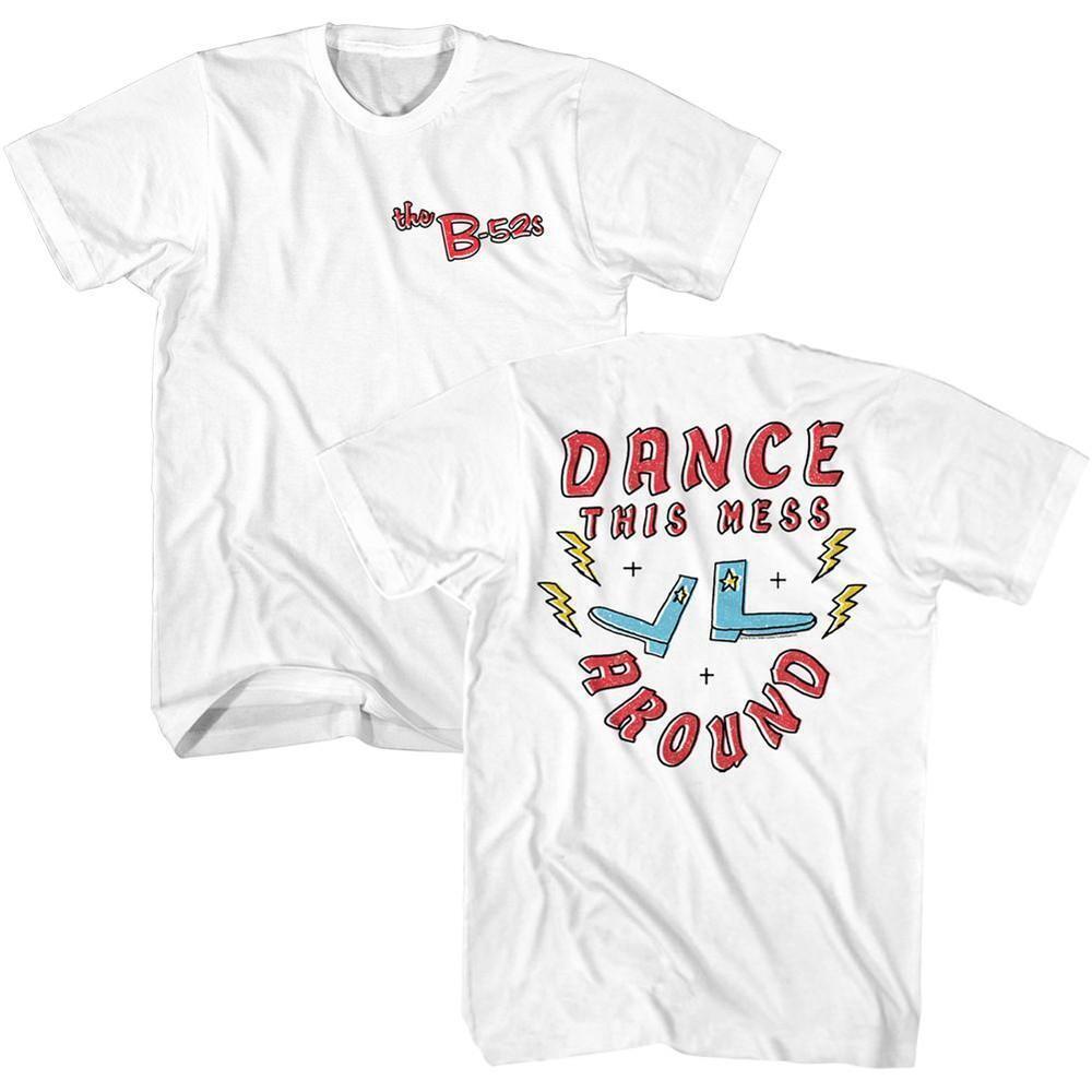 The B 52S Dance This Mess White Adult T Shirt 2 Sided